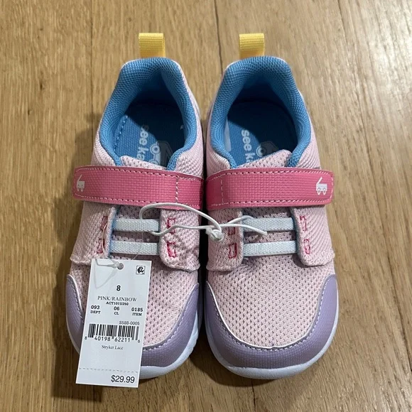 See Kai Run Pink and Purple Kids Sneakers - Picture 2 of 6